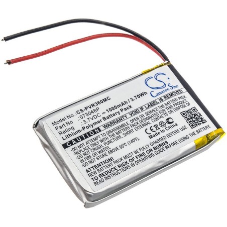 Batterie pour Polaroid 073048P (1000 mAh/3.7 Wh, 3.7 V)