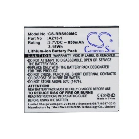 Batterie pour Ambarella A7LS (850 mAh/3.15 Wh, 3.7 V)