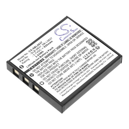 Batterie pour Samsung Digimax L60 (820 mAh/3.03 Wh, 3.7 V)