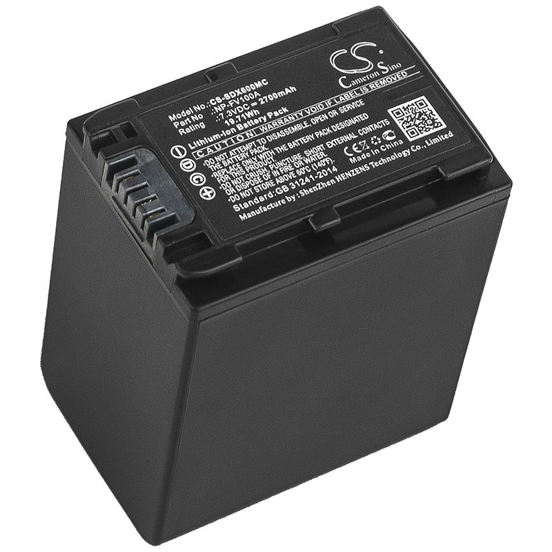 Batterie pour Sony HDR-PJ675 (2700 mAh/19.71 Wh, 7.3 V)