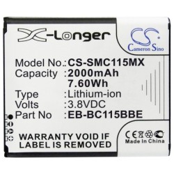 Batterie pour Samsung EB-BC115BBC (2000 mAh/7.6 Wh, 3.8 V)