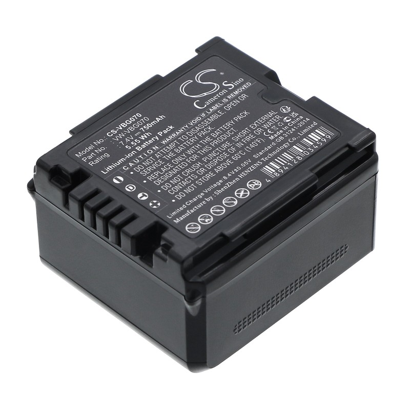Batterie pour Panasonic SD100 (750 mAh/5.55 Wh, 7.4 V)