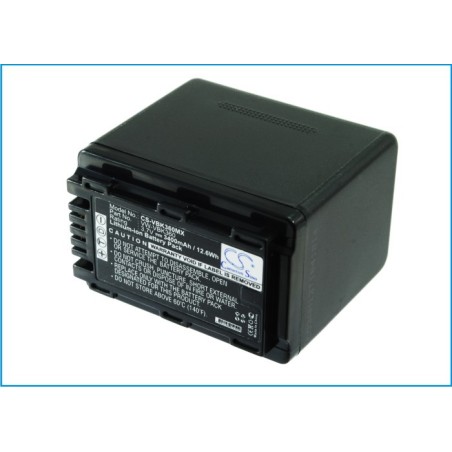 Batterie pour Panasonic HDC-SD60K (3400 mAh/12.58 Wh, 3.7 V)
