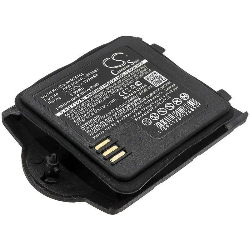 Batterie pour Ascom Raid2 Talker MKII (700 mAh/2.59 Wh, 3.7 V)