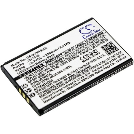 Batterie pour BT 043048 (650 mAh/2.41 Wh, 3.7 V)