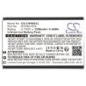 Batterie pour Cisco IP DECT 6800 (1200 mAh/4.44 Wh, 3.7 V)