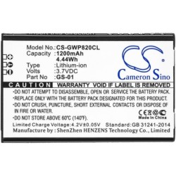 Batterie pour Grandstream GS-01 (1200 mAh/4.44 Wh, 3.7 V)