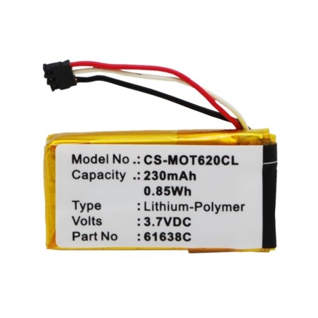 Batterie pour Motorola IT6 (230 mAh/0.85 Wh, 3.7 V)