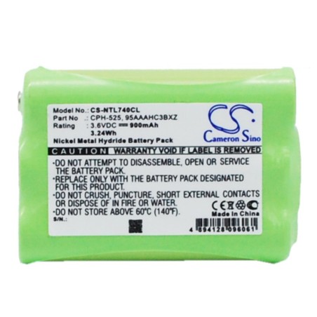 Batterie pour Nortel T7406E (900 mAh/3.24 Wh, 3.6 V)