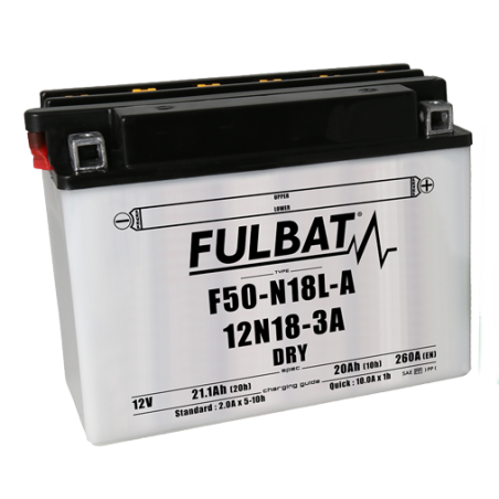 Batterie FULBAT DRY F50-N18L-A /12N18-3A 21.1Ah 260A