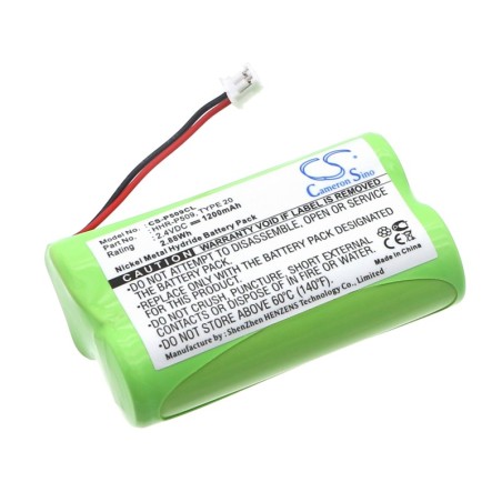 Batterie pour Panasonic TYPE 20 (1200 mAh/2.88 Wh, 2.4 V)