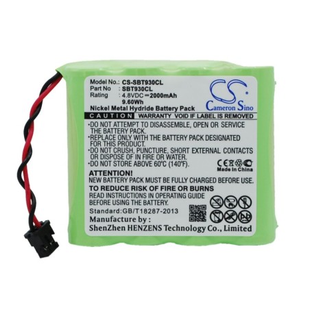 Batterie pour Albrecht AE930 (2000 mAh/9.6 Wh, 4.8 V)