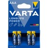 Pack de 4 piles AAA Varta