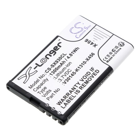 Batterie pour Siemens Gigaset SL930h (1300 mAh/4.81 Wh, 3.7 V)