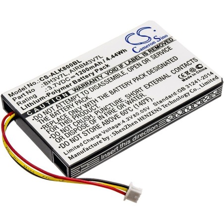 Batterie pour Autec DM3V7L (1200 mAh/4.44 Wh, 3.7 V)