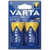 Pack de 2 piles varta D 1,5V Alcaline