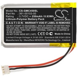 Batterie pour Garmin DashCam 56 (250 mAh/0.93 Wh, 3.7 V)