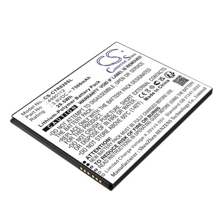 Batterie pour Cedar CT8 (7500 mAh/28.5 Wh, 3.8 V)