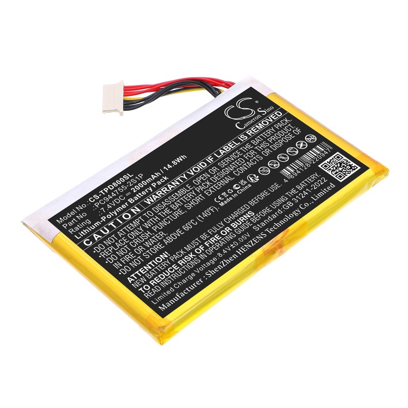 Batterie pour Topdon AD800BT (2000 mAh/14.8 Wh, 7.4 V)