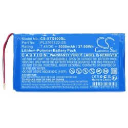 Batterie pour XTOOL X100 PAD2 Pro Auto Key Programmers (5000 mAh/37 Wh, 7.4 V)