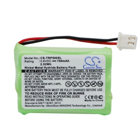 Batterie pour Tri-Tronics Pro 500XL (700 mAh/2.52 Wh, 3.6 V)