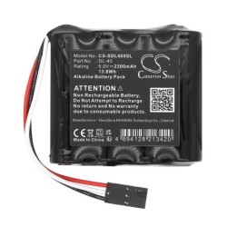 Batterie pour Stanley Security Systems VPD BB (2300 mAh/13.8 Wh, 6 V)