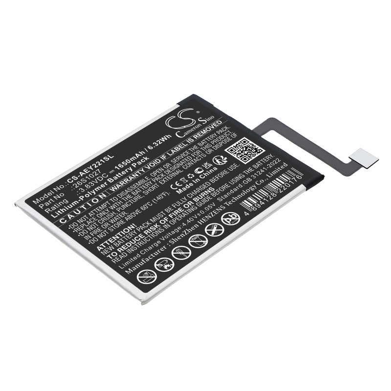 Batterie pour Amazon M2L4EK (1650 mAh/6.32 Wh, 3.83 V)