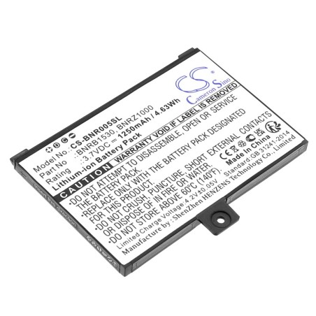 Batterie pour Barnes & Noble 005 (1250 mAh/4.63 Wh, 3.7 V)