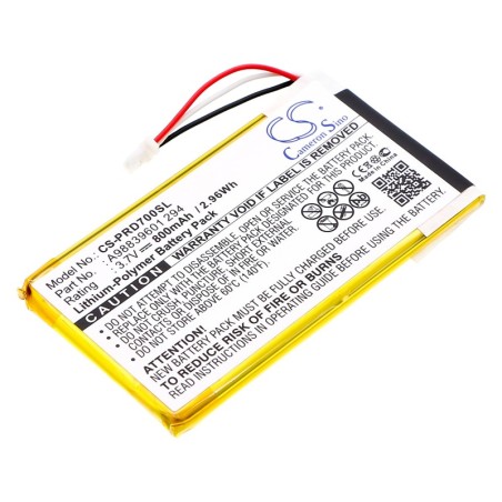 Batterie pour Sony PRS-700BC (800 mAh/2.96 Wh, 3.7 V)