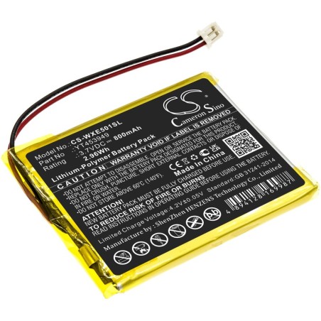 Batterie pour Wexler E5001 (800 mAh/2.96 Wh, 3.7 V)