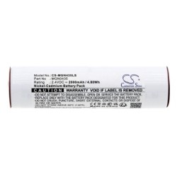 Batterie pour Saft 134891 (2000 mAh/4.8 Wh, 2.4 V)