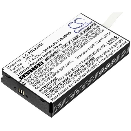 Batterie pour Additel 9702 (3200 mAh/23.68 Wh, 7.4 V)