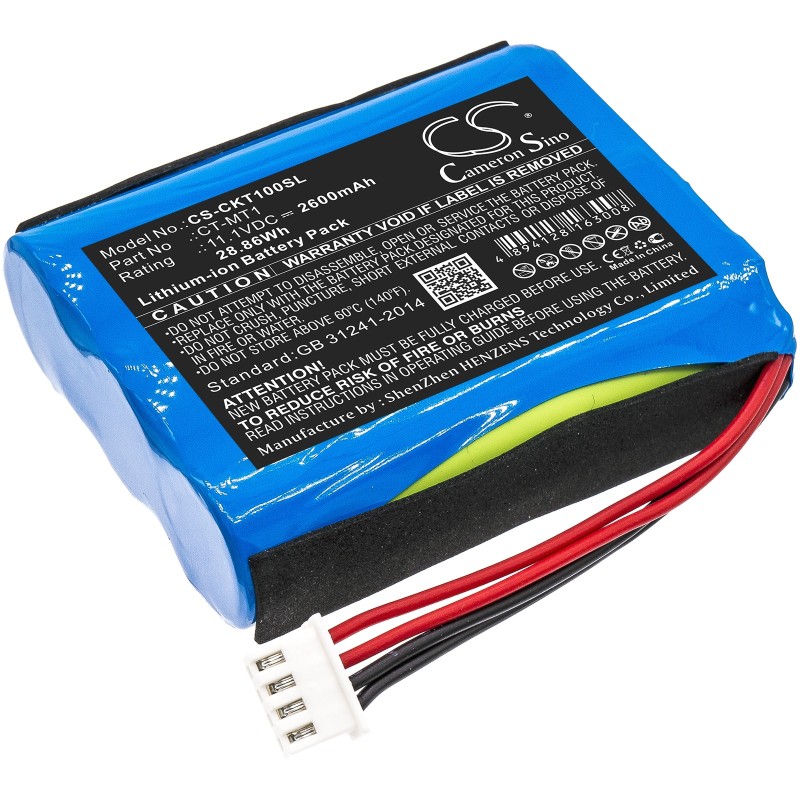 Batterie pour Clarke-Tech CT Triple (2600 mAh/28.86 Wh, 11.1 V)