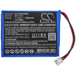Batterie pour Deviser BAT-S30 (1800 mAh/13.32 Wh, 7.4 V)