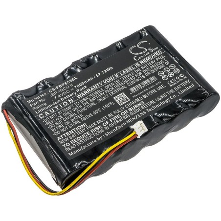 Batterie pour Fluke Radiant Warmer Analyzer (7800 mAh/57.72 Wh, 7.4 V)