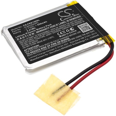 Batterie pour Fluke 17B (650 mAh/2.41 Wh, 3.7 V)