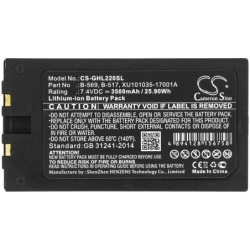 Batterie pour Graphtec XU101035-17001A (3500 mAh/25.9 Wh, 7.4 V)