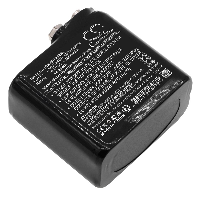Batterie pour Megger TDR2000-C (2000 mAh/19.2 Wh, 9.6 V)