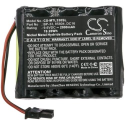 Batterie pour Martel BP-33 (2000 mAh/19.2 Wh, 9.6 V)