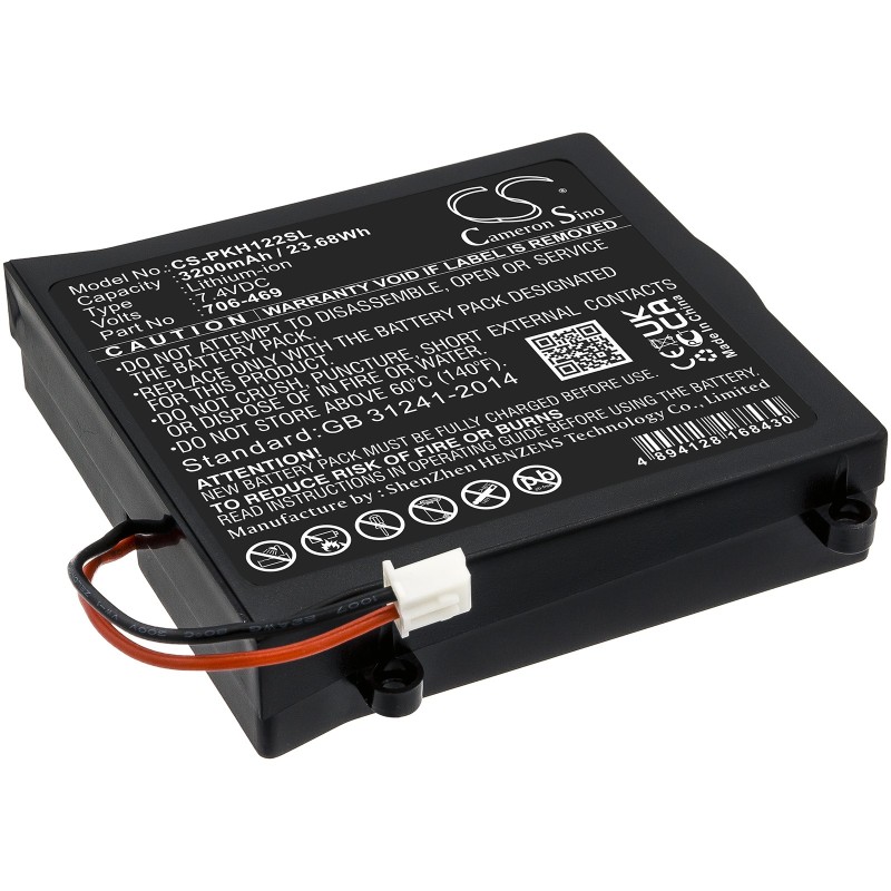 Batterie pour Peaktech P1205 (3200 mAh/23.68 Wh, 7.4 V)