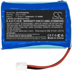 Batterie pour Peaktech DVB-C (1600 mAh/11.84 Wh, 7.4 V)