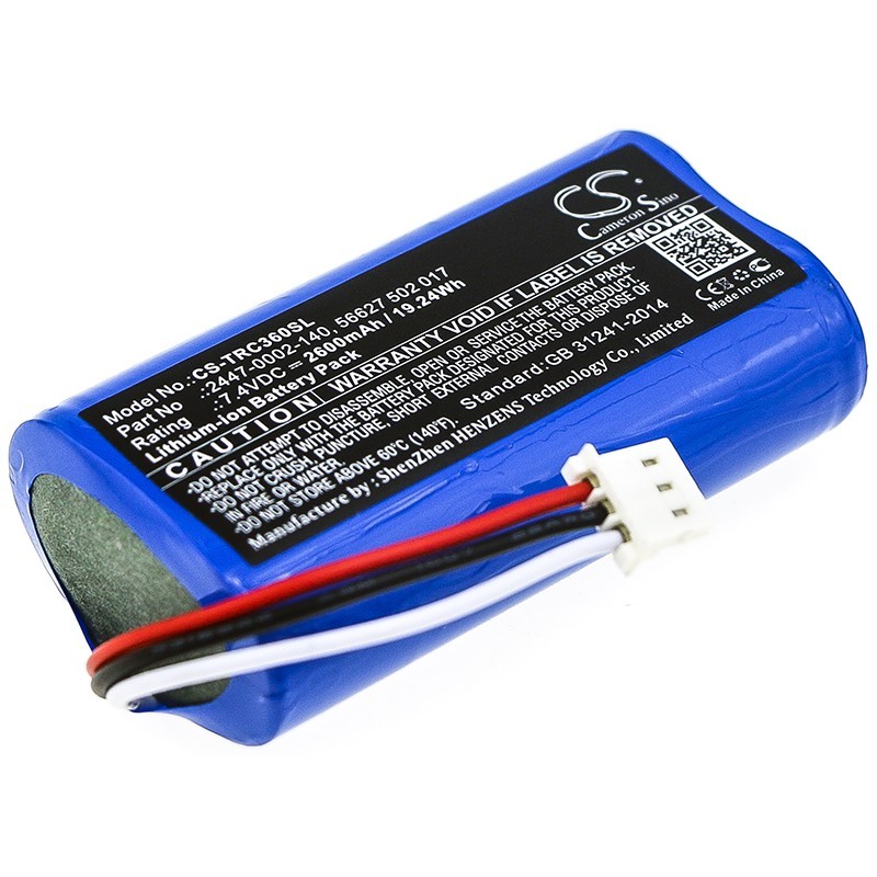Batterie pour Trilithic E-400 (2600 mAh/19.24 Wh, 7.4 V)