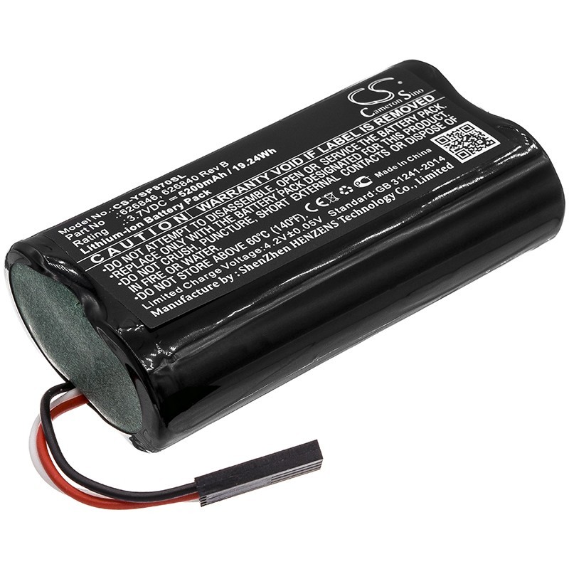 Batterie pour YSI 626840 Rev B (5200 mAh/19.24 Wh, 3.7 V)