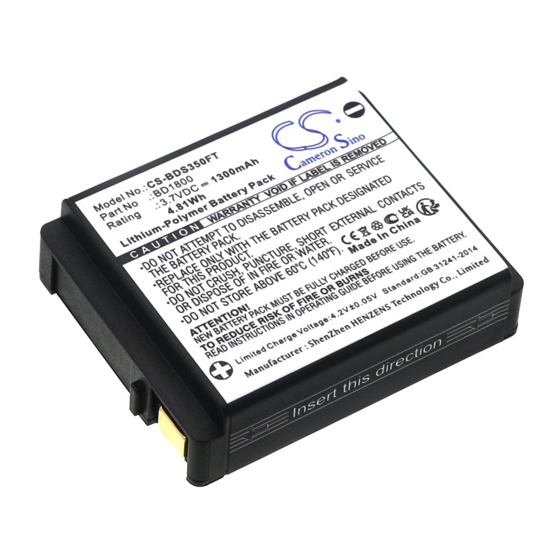 Batterie pour Nitecore UT27 (1300 mAh/4.81 Wh, 3.7 V)