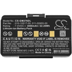 Batterie pour Garmin GPSMAP 376C (3000 mAh/22.2 Wh, 7.4 V)