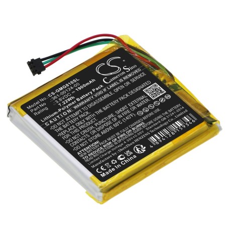 Batterie pour Garmin Approach G80 (1900 mAh/7.22 Wh, 3.8 V)