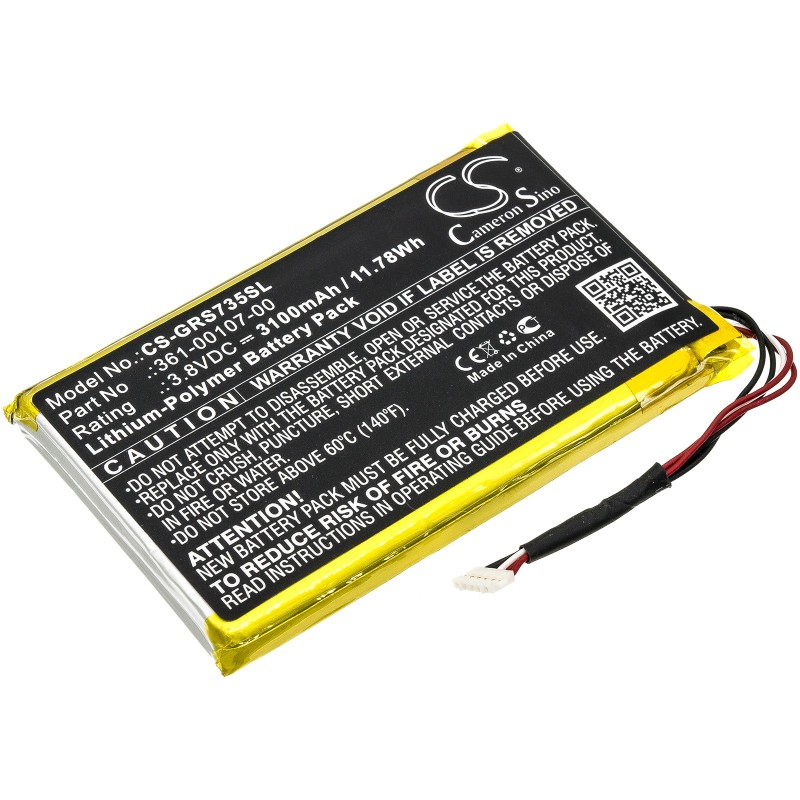Batterie pour Garmin inReach SE (3100 mAh/11.78 Wh, 3.8 V)