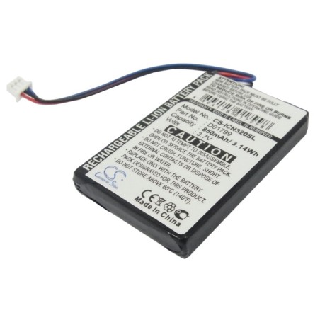 Batterie pour Navman iCN320 (850 mAh/3.15 Wh, 3.7 V)