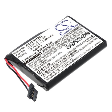 Batterie pour Navman E3MT07135211 (1350 mAh/5 Wh, 3.7 V)