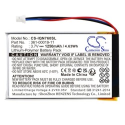 Batterie pour Garmin Nuvi 710 (1250 mAh/4.63 Wh, 3.7 V)